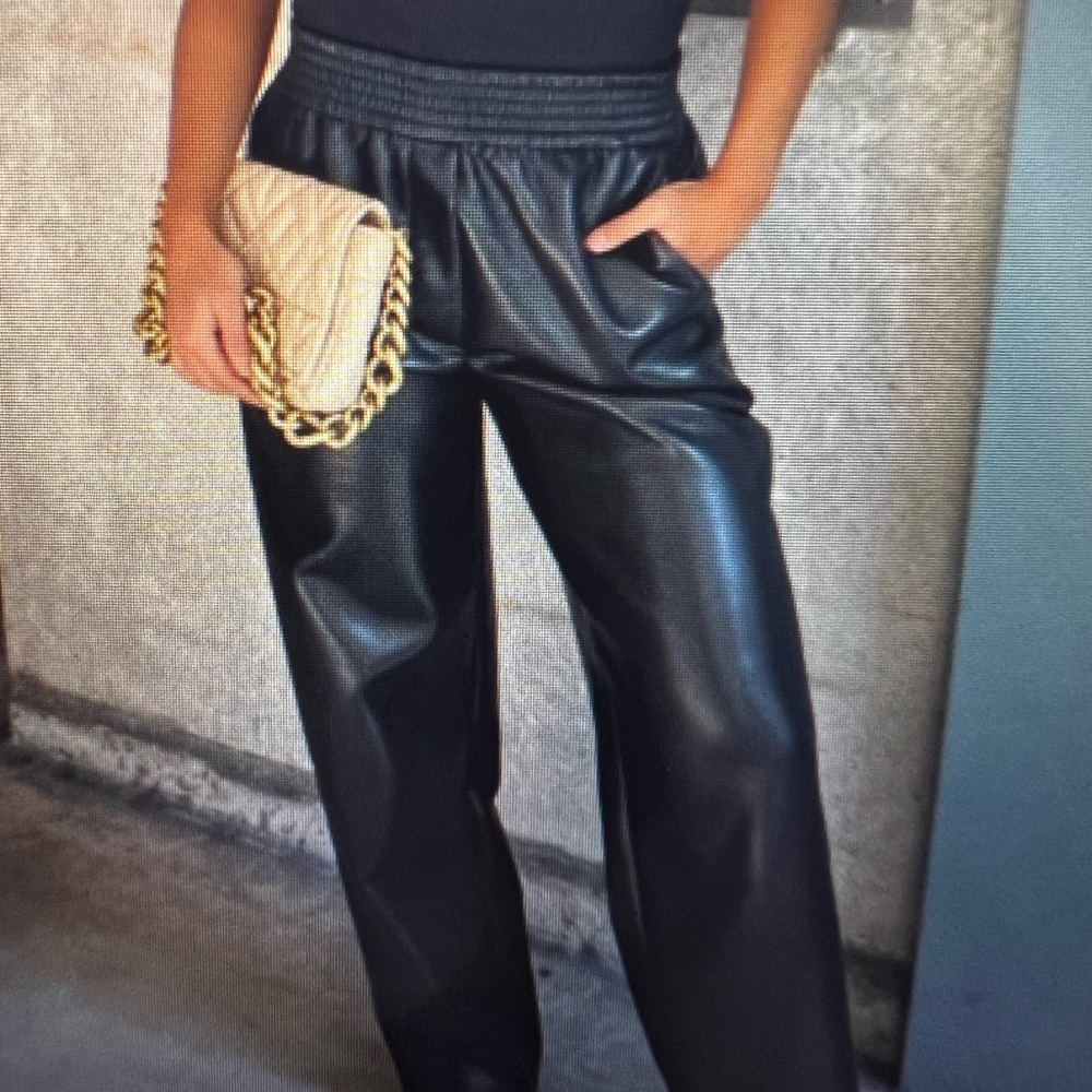 Wilfred Vanguard black faux leather pants